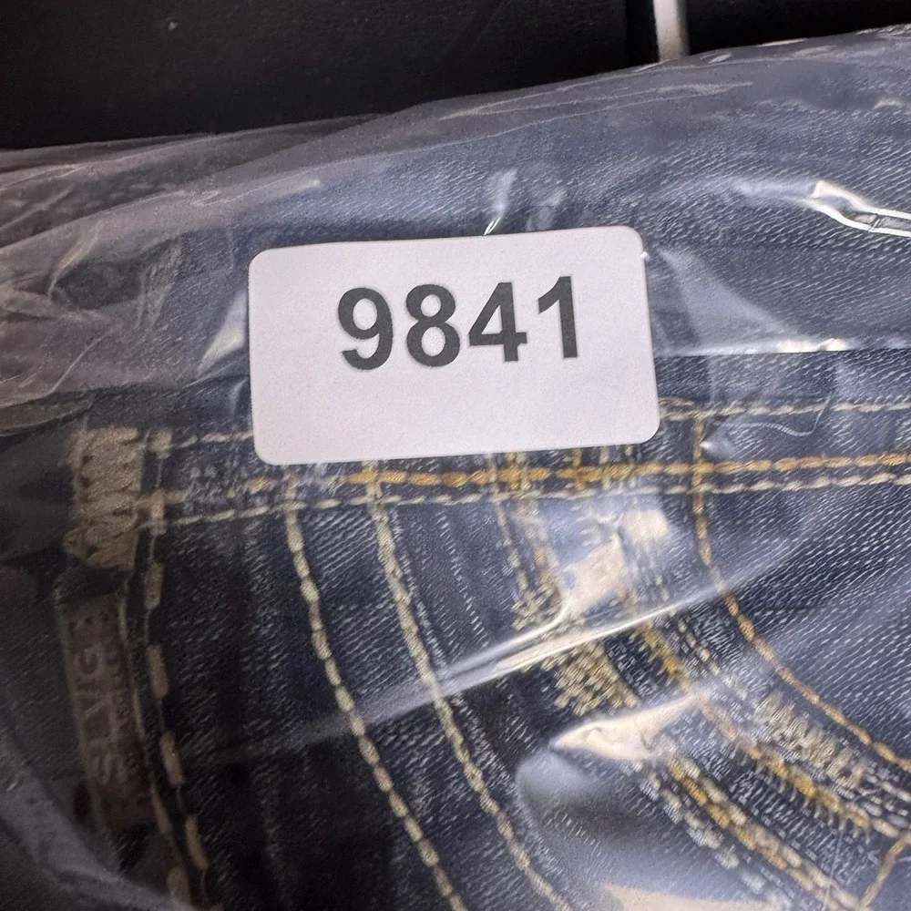 Salvage Jeans Mens 36R Mayhem Regular Straight Denim Whisker Thick Stitch 23-460